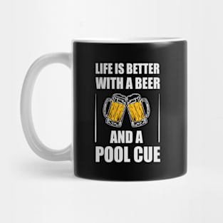 Billiards Beer And A Pool Cue Snooker Mug